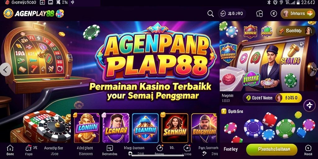 Tampilan menarik dari gameplay AGENPLAY88 dalam taruhan Kasino.