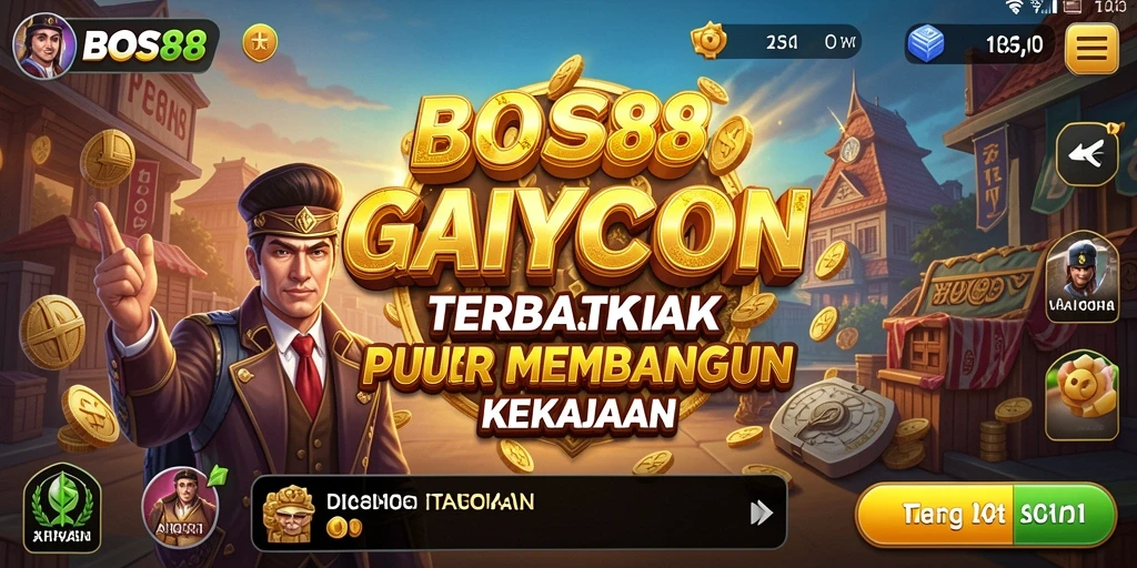 Screenshot utama gameplay BOS88 menampilkan pengelolaan bisnis yang menarik.