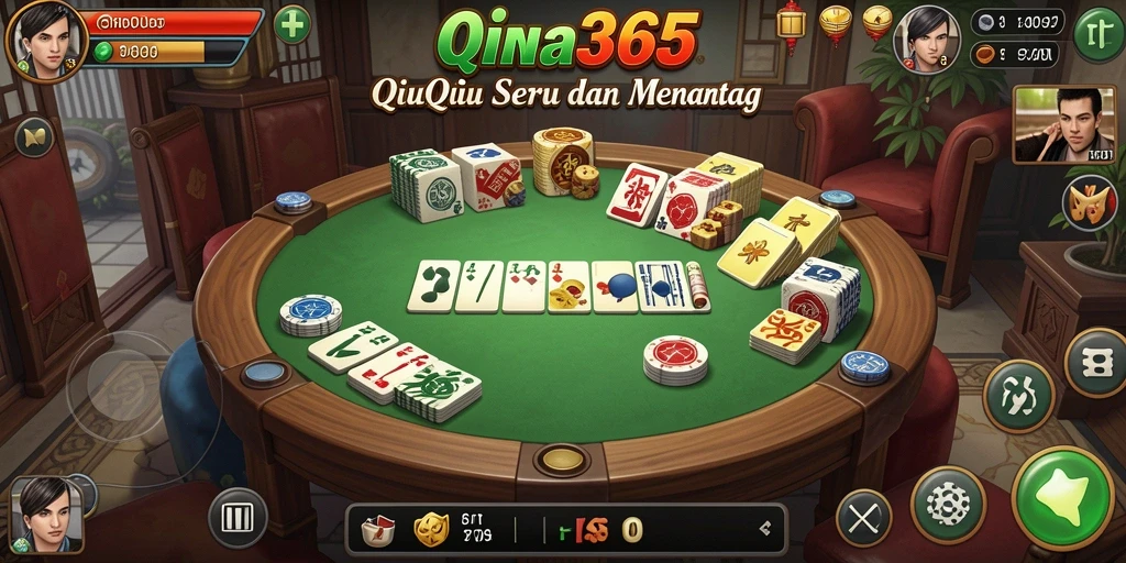 Screenshot gameplay CINA365 menampilkan aksi seru permainan QiuQiu.