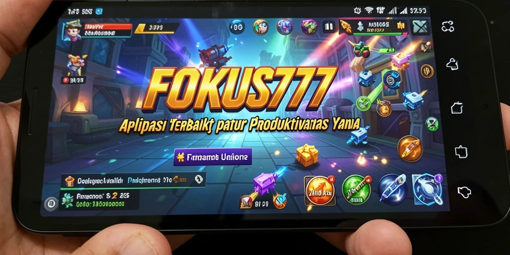 Tampilan antarmuka aplikasi FOKUS777 yang user-friendly.