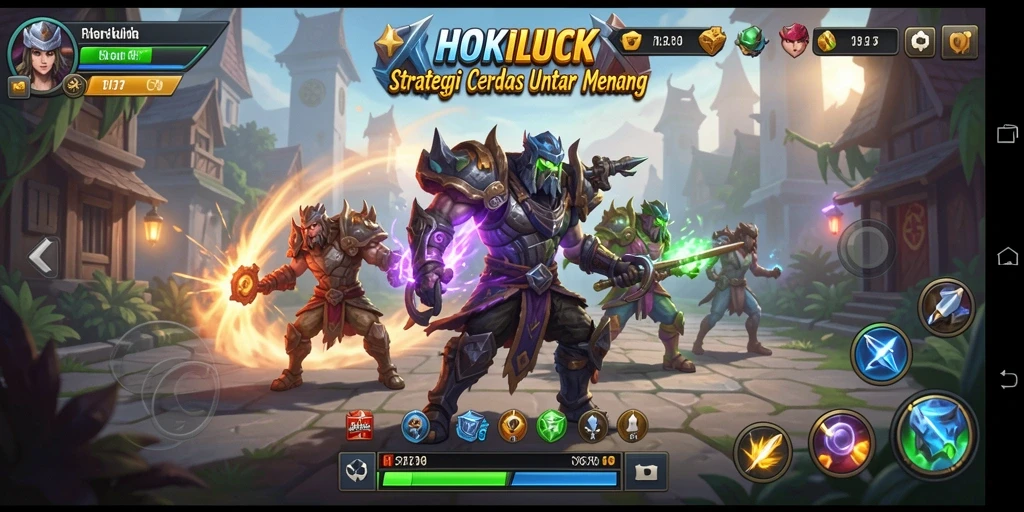 Tampilan strategis seru dalam gameplay HOKILUCK.