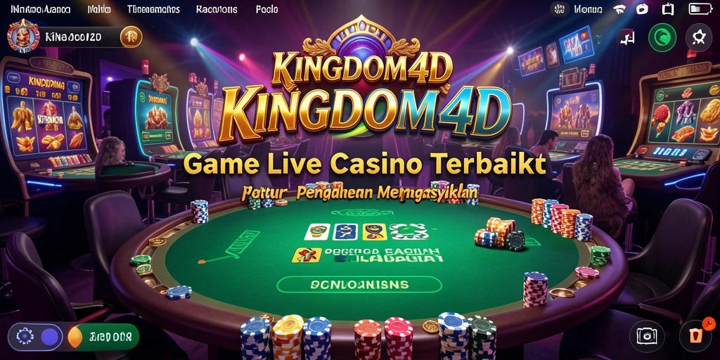 Tampilan gameplay langsung di KINGDOM4D dengan dealer cantik.