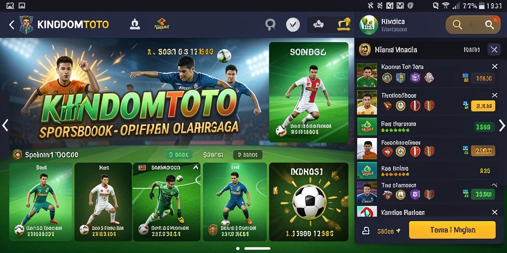 Tampilan menarik dari gameplay Sportsbook KINGDOMTOTO yang seru.