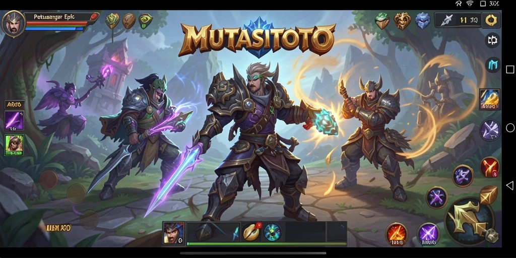 Tampilan gameplay MUTASITOTO yang epik dan menantang.