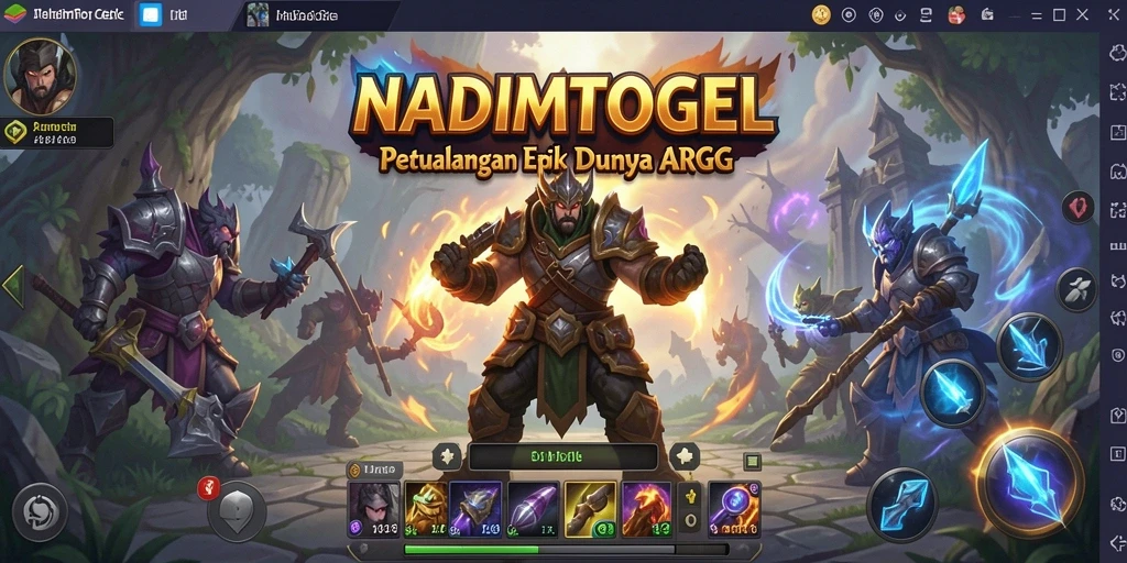Tampilan gameplay dinamis dalam NADIMTOGEL yang memukau.