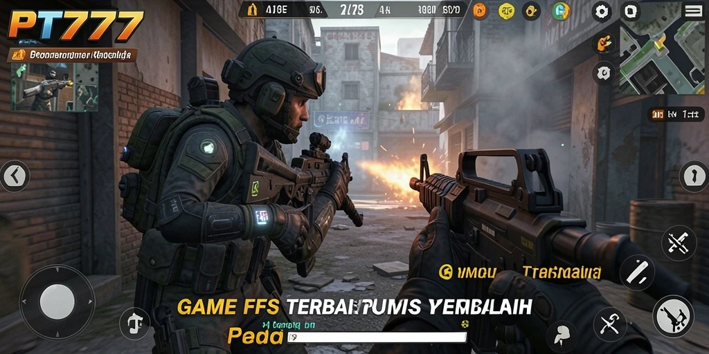 Gameplay PT777 dengan aksi menembak yang mendebarkan.