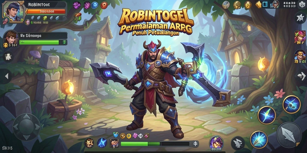 Tampilan gameplay mendebarkan di dunia fantasi ROBINTOGEL.