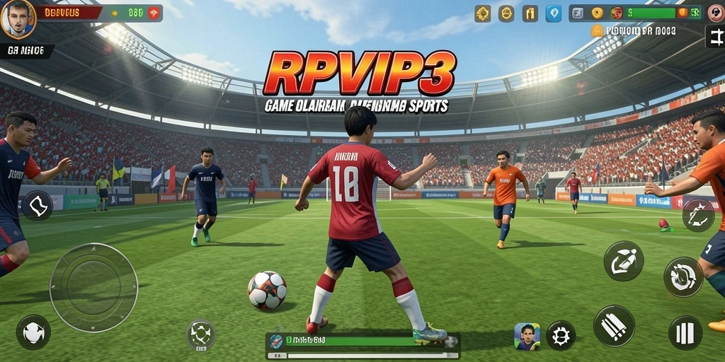 Tampilan gameplay menarik di RPVIP3 dalam pertandingan olahraga.
