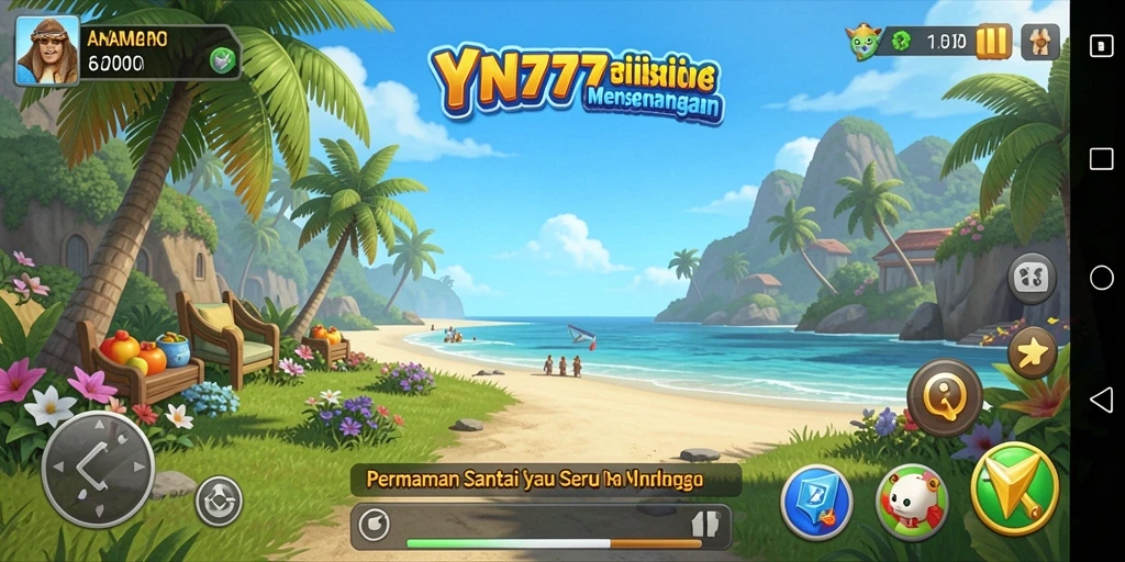 Tangkapan layar menunjukkan gameplay santai YN777 yang menyenangkan.